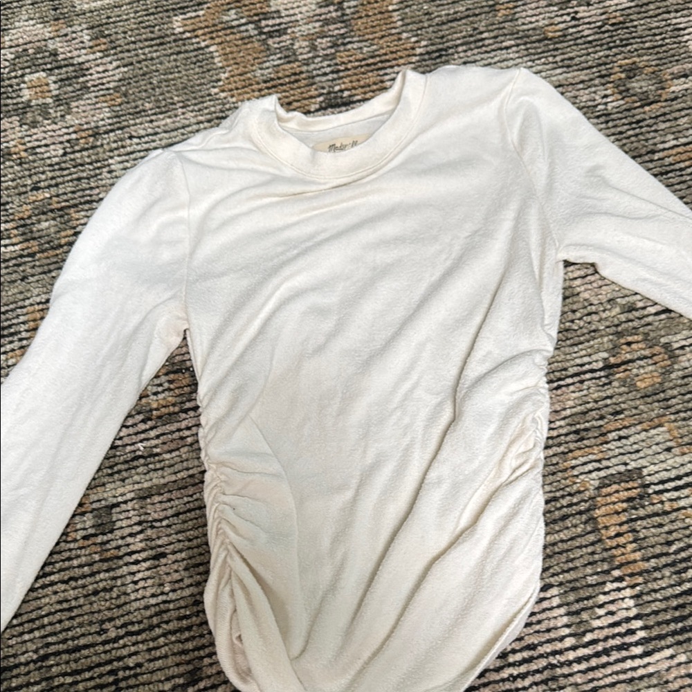 Madewell Cream Long Sleeve Top